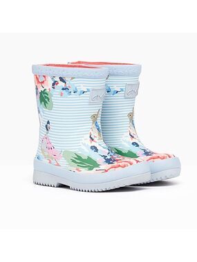 Size 10 Toddler Joules Blue Floral Kids' Rain Boots